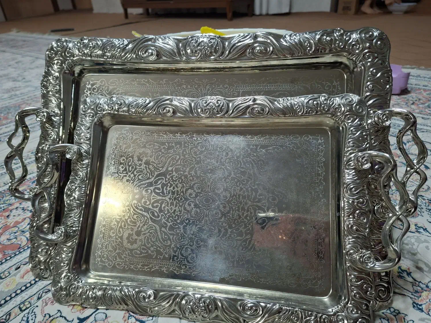 سینی چایخوری|ظروف سرو و پذیرایی|قلعه نو, |دیوار