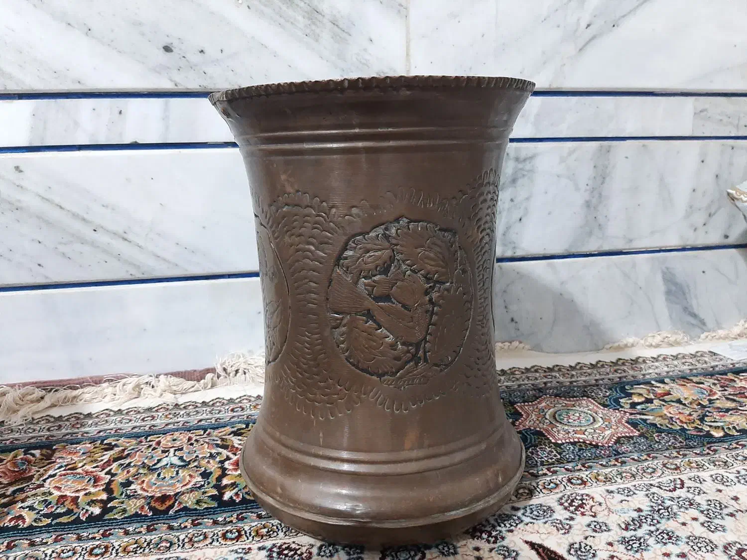 سطل مسی قدیمی|کلکسیون اشیاء عتیقه|خمینی‌شهر, |دیوار