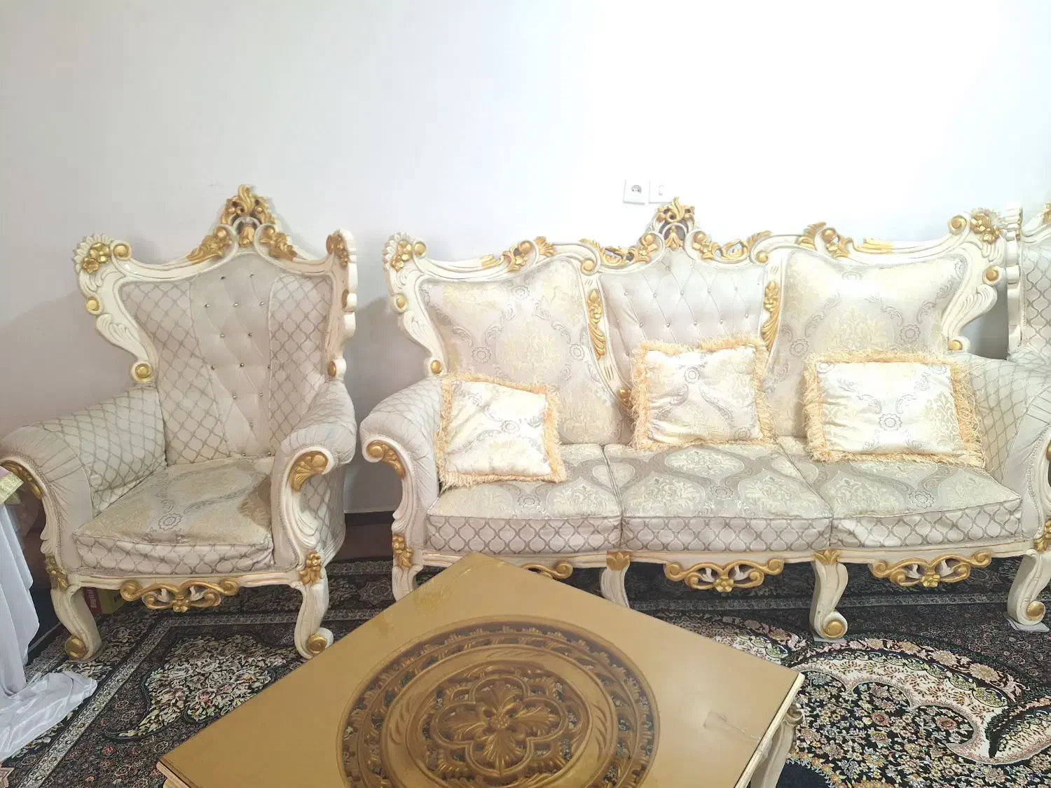 مبلمان ۹نفره|مبلمان خانگی و میز عسلی|ایذه, |دیوار