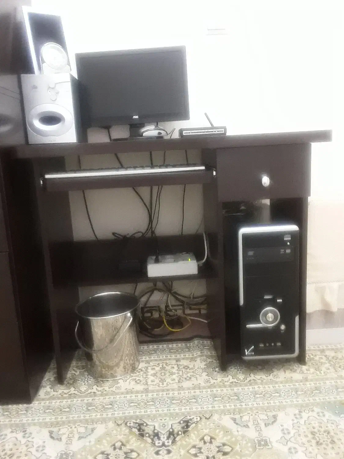 کمد با دراور ۴ کشو و میز کامپیوتر در حد نو|جاکفشی، کمد، دراور|تهران, افسریه شمالی|دیوار