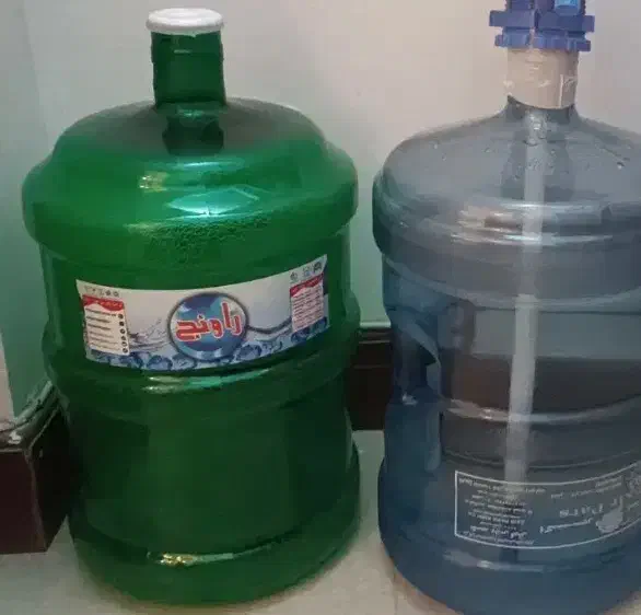 گالن سبز و ابی ۲ عدد|ظروف نگهدارنده، پلاستیکی، یکبارمصرف|کیش, |دیوار