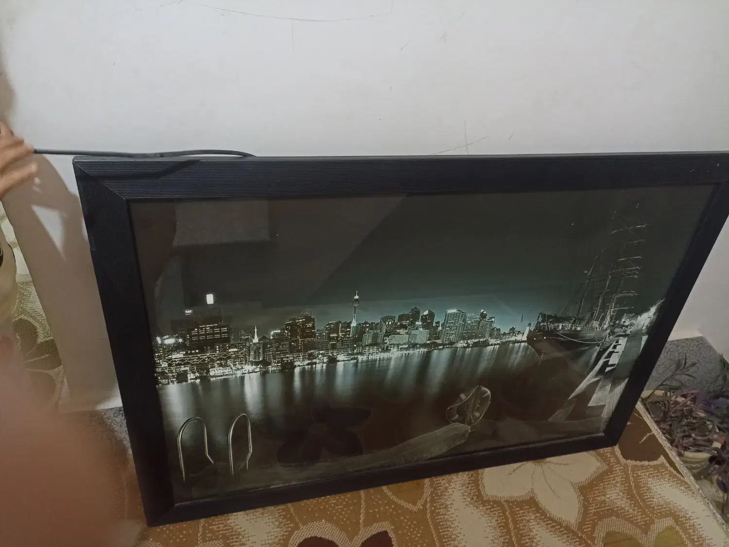 تابلو چراغ دار بزرگ|تابلو، نقاشی، عکس|همدان, |دیوار