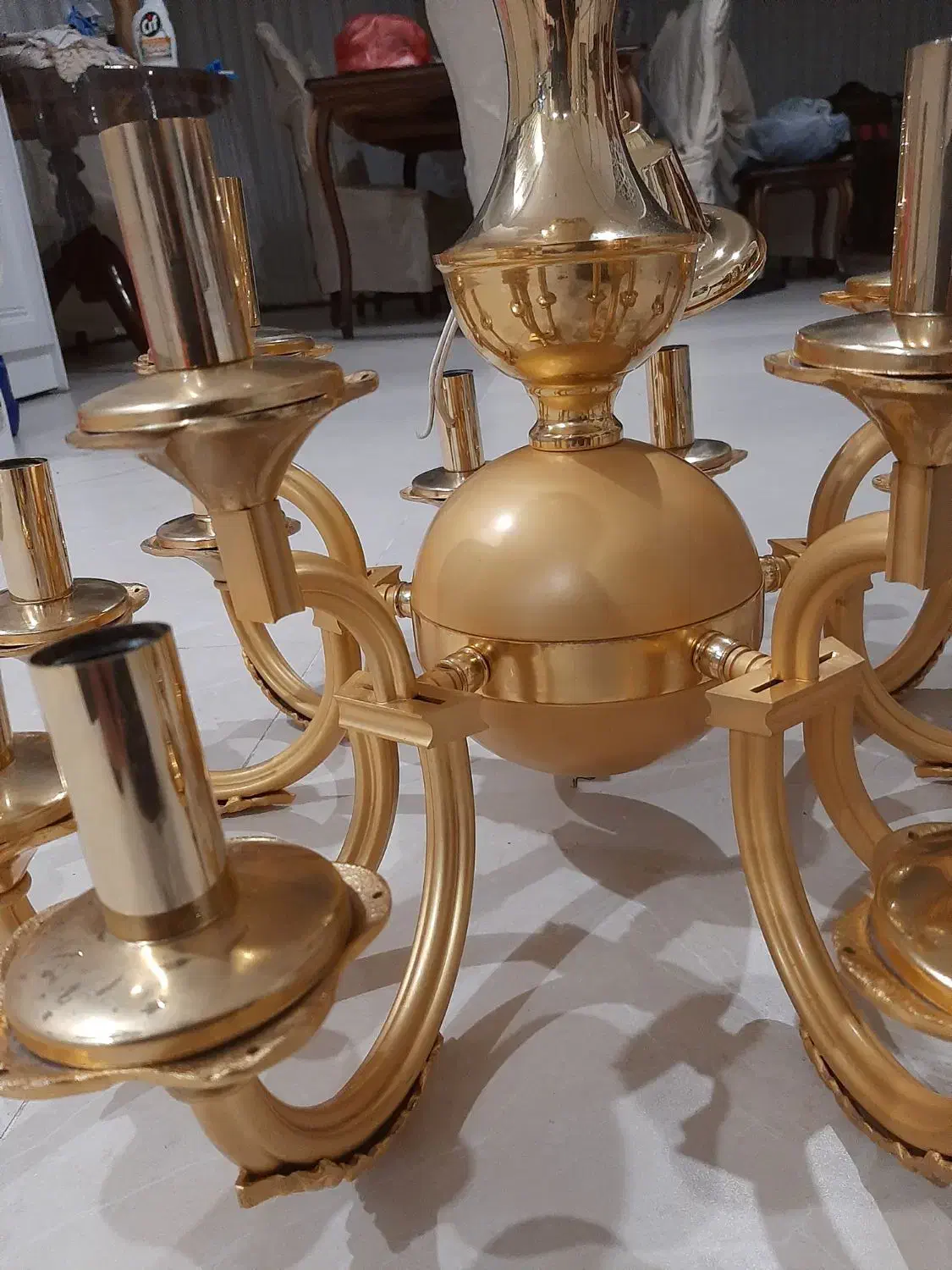 لوستر برونز|لوستر و چراغ آویز|مشهد, شهرآرا|دیوار