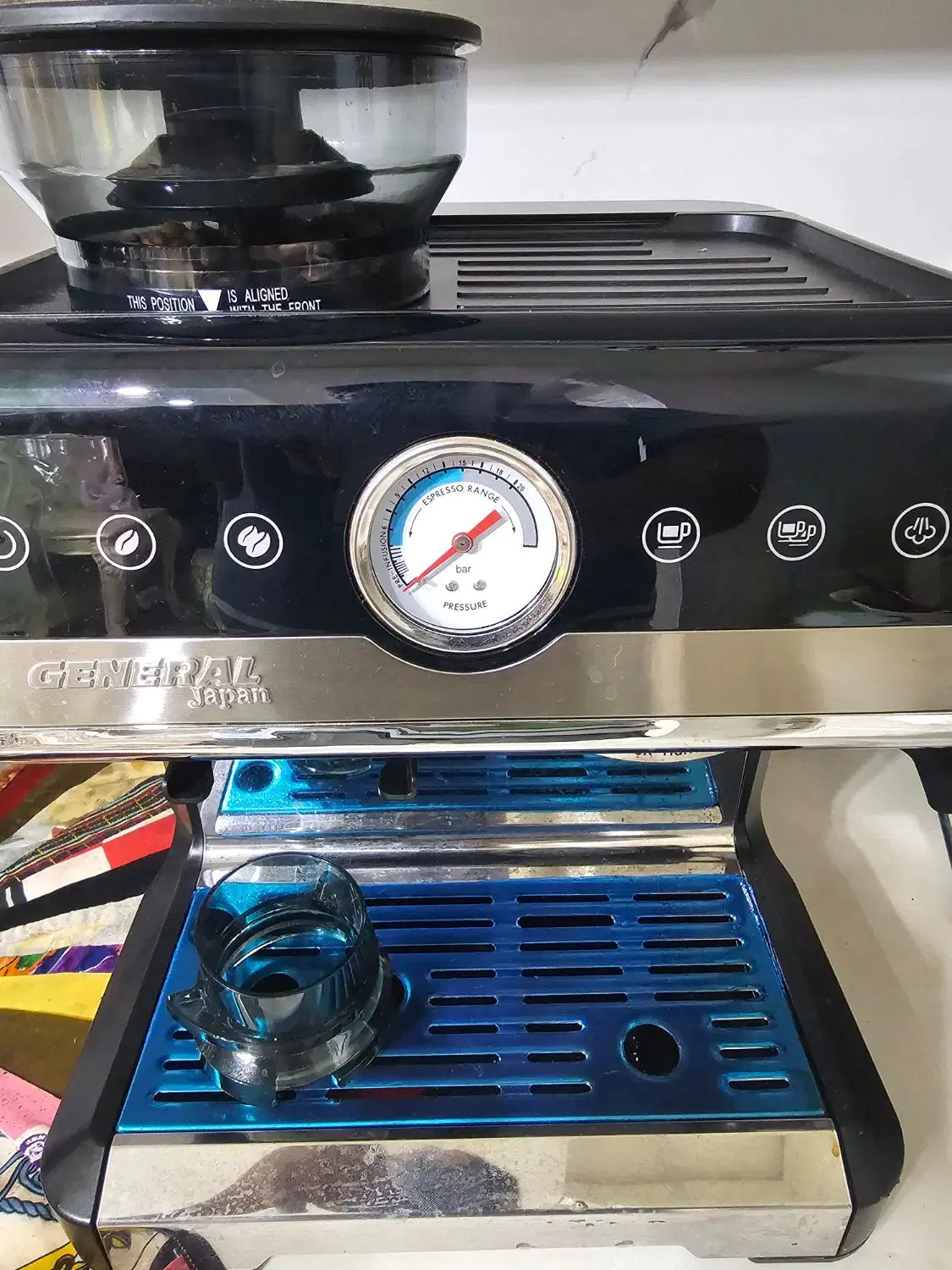 اسپرسوساز نیمه صنعتی جنرال ژاپن GE-9867 آسیاب دار|سماور، چای‌ساز، قهوه‌ساز|بندرعباس, |دیوار