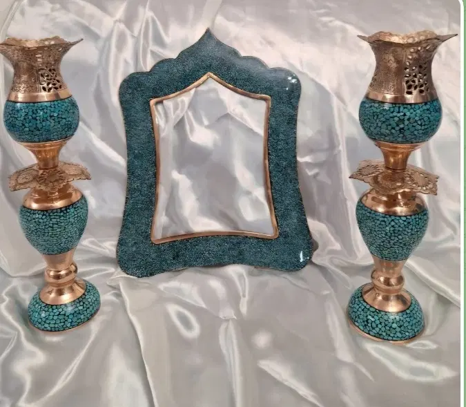 آیینه شمعدان فیروزه کوبی|بوفه، ویترین، کنسول|تهران, صادقیه|دیوار