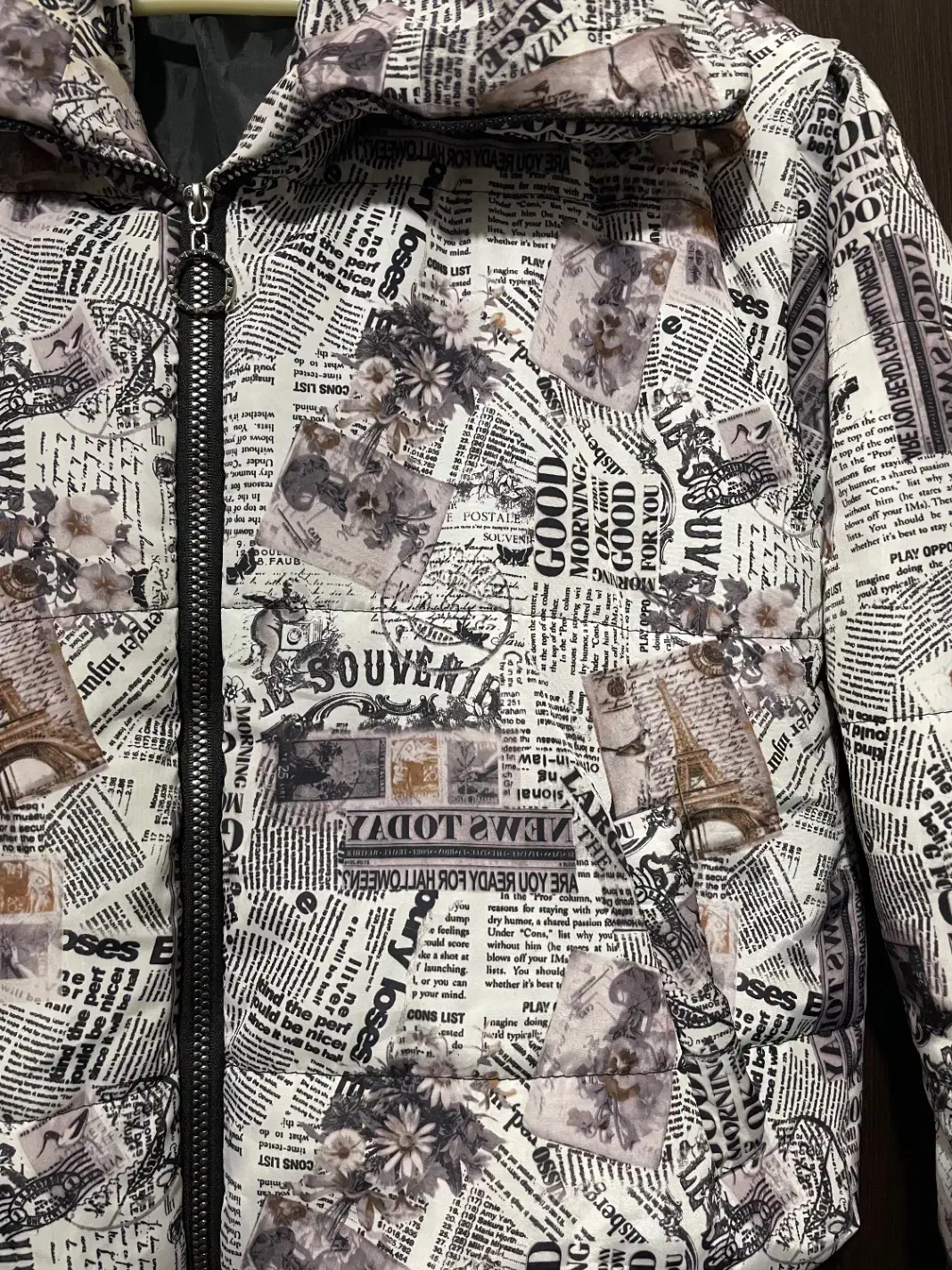 کاپشن طرح روزنامه ای کاملا نو فقط ۵۰۰ تومن|لباس|اردبیل, |دیوار