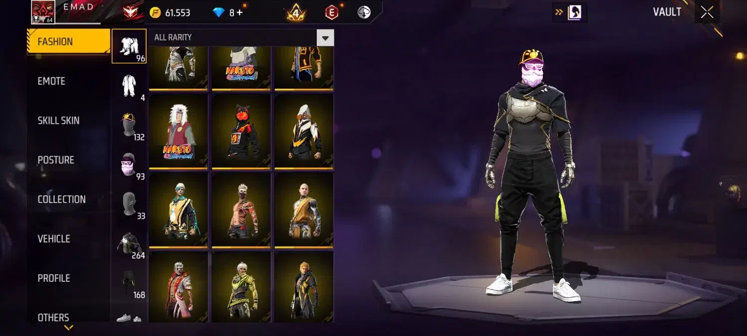 اکانت فری فایر ۹تا لولی سیو جیم|کنسول، بازی ویدئویی و آنلاین|قم, دروازه قلعه|دیوار