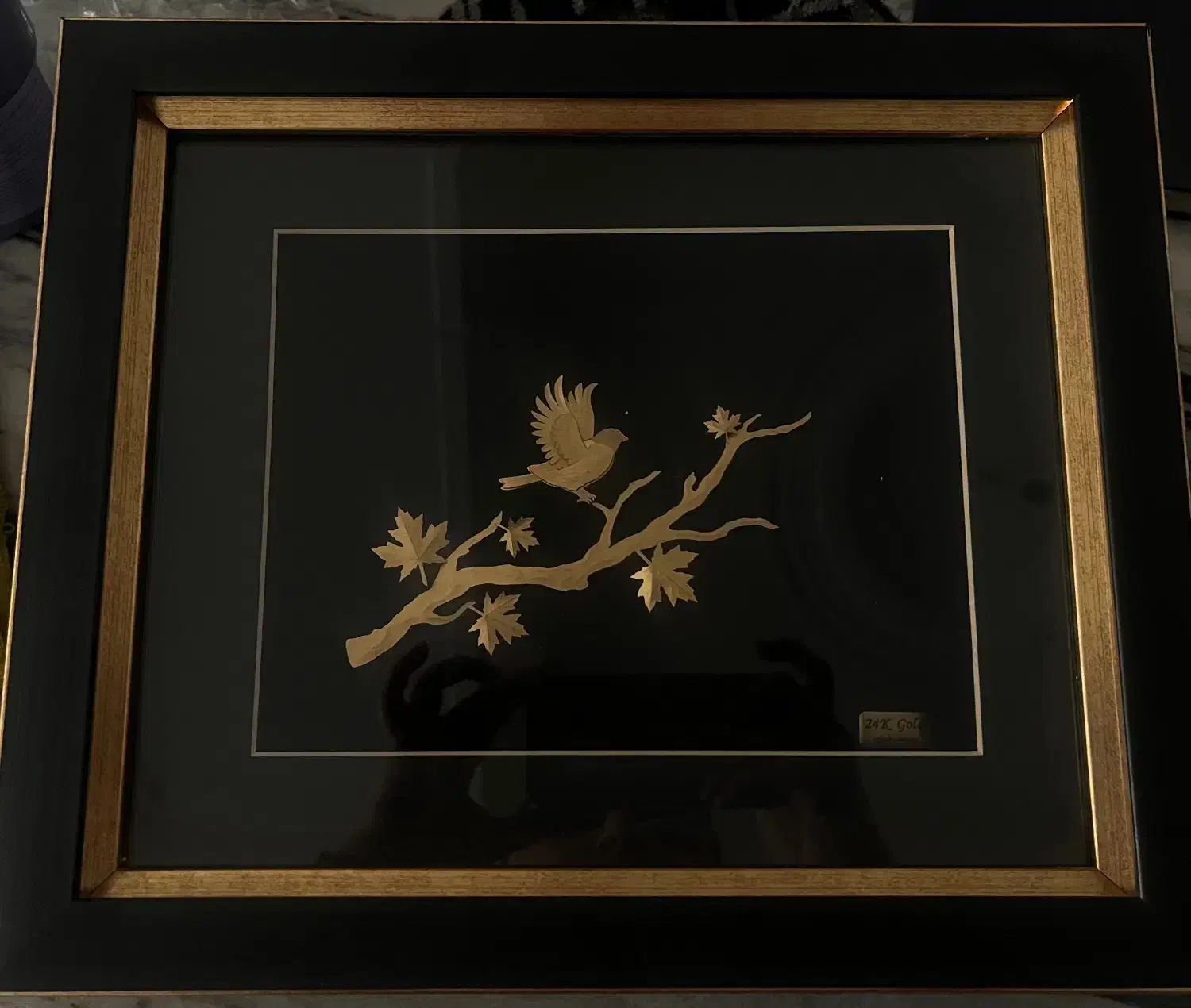 تابلو ورق طلا ۲۴ عیار|صنایع دستی و سایر لوازم تزئینی|تهران, نیروی دریایی|دیوار