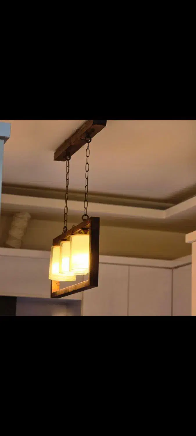 لوستر چوبی|لوستر و چراغ آویز|مشهد, شهید مطهری|دیوار