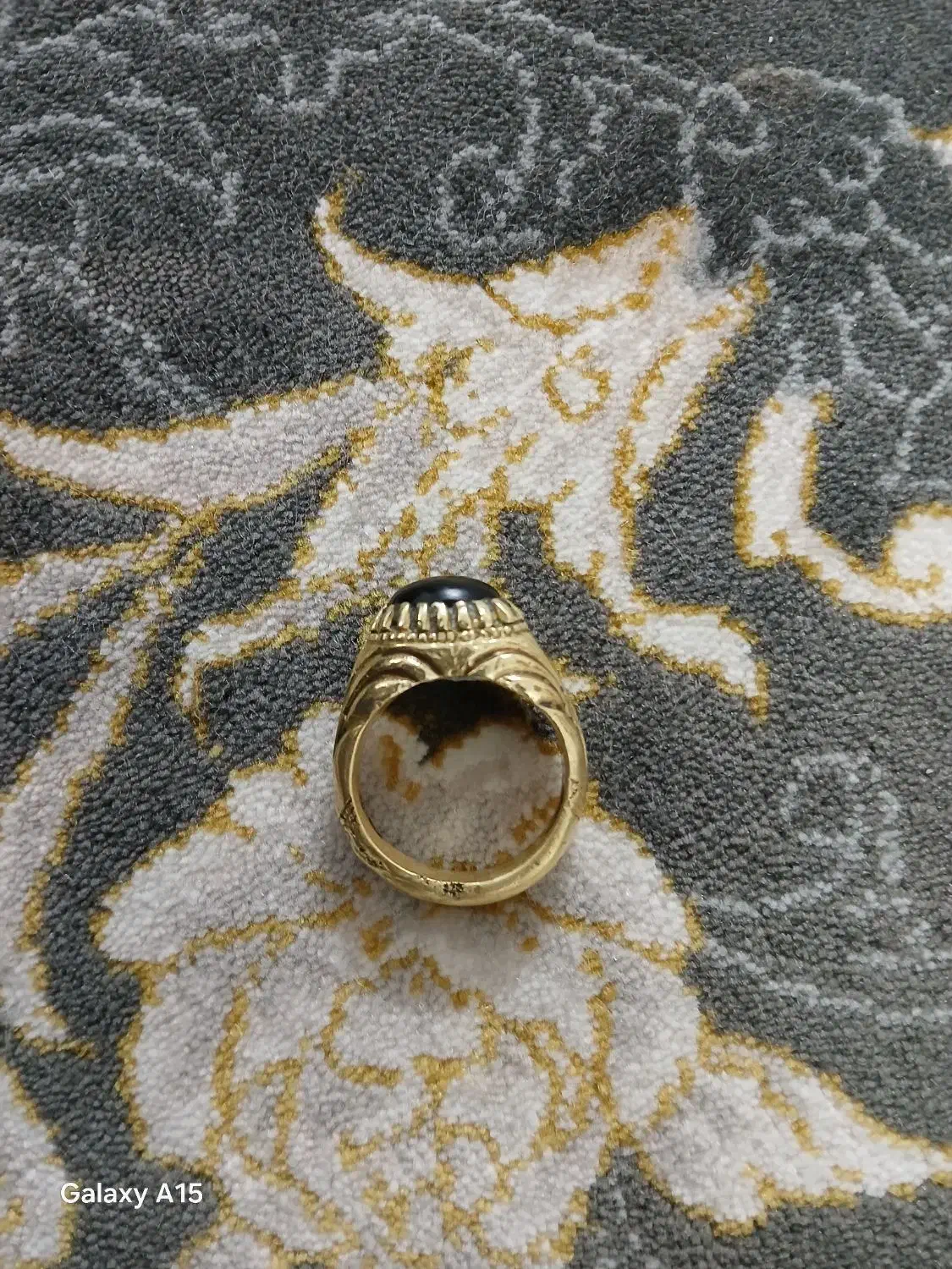 انگشتر عقیق رکاب برنجی دست ساز|بدلیجات|ری, علایین|دیوار