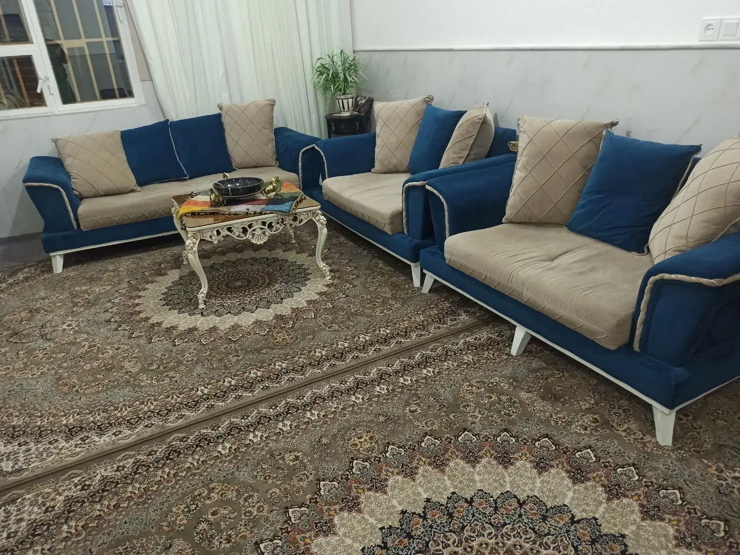 مبل راحتی 3*2*2تمیز|مبلمان خانگی و میز عسلی|قم, زاویه|دیوار