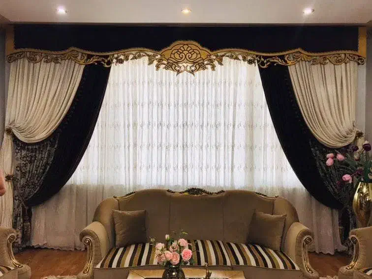 پرده سالن کلاسیک|پرده، رانر، رومیزی|ازنا, |دیوار