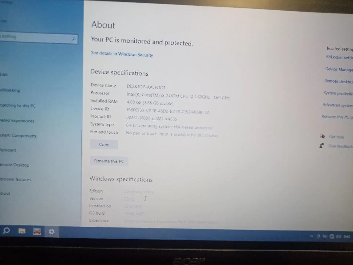 لپتاپ مدلacir|رایانه همراه|مشهد, حجت|دیوار