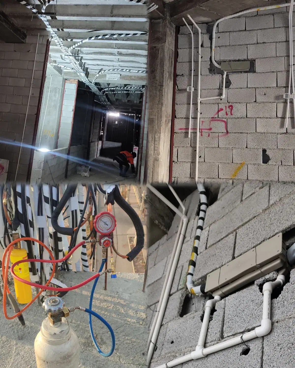 زیر ساخت کولر گازی و داکت اسپلیت|کولر گازی و فنکوئل|اسلامشهر, شهرک مهدیه|دیوار