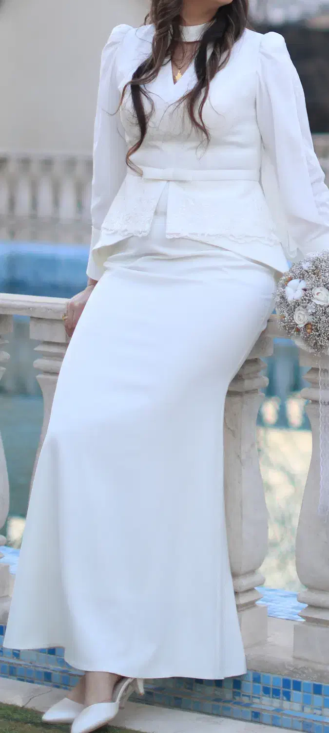 لباس مجلسی سفید سایز ۴۴ ۴۶|لباس|تهران, مولوی|دیوار