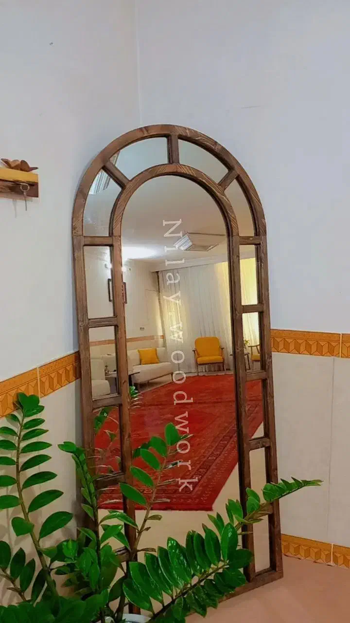 آینه قدی آینه کنارسالنی اینه ایستاده تمام چوب|آینه|مشهد, مصلی (کارمندان اول)|دیوار