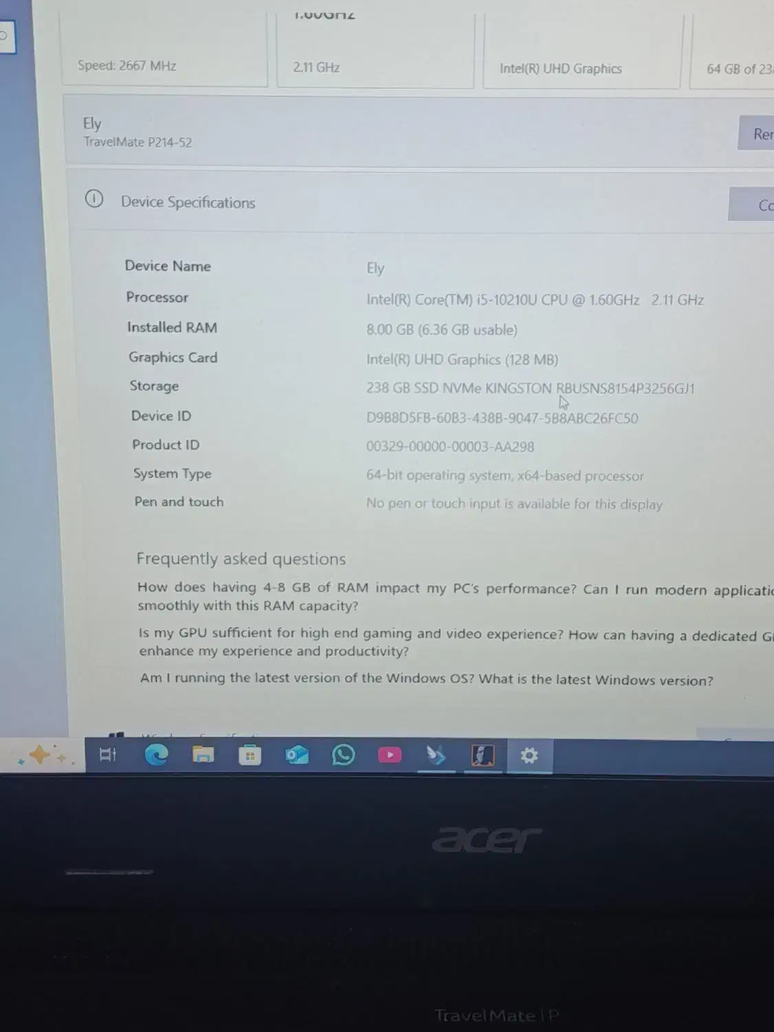 لپ تاب ایسر Acer|رایانه همراه|تبریز, |دیوار