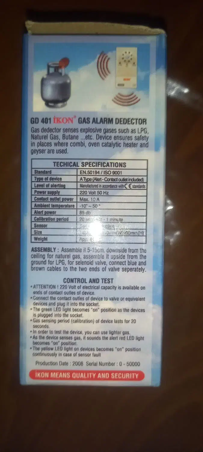 سنسور هشدار دهنده گاز|ابزارآلات|قم, بنیاد|دیوار