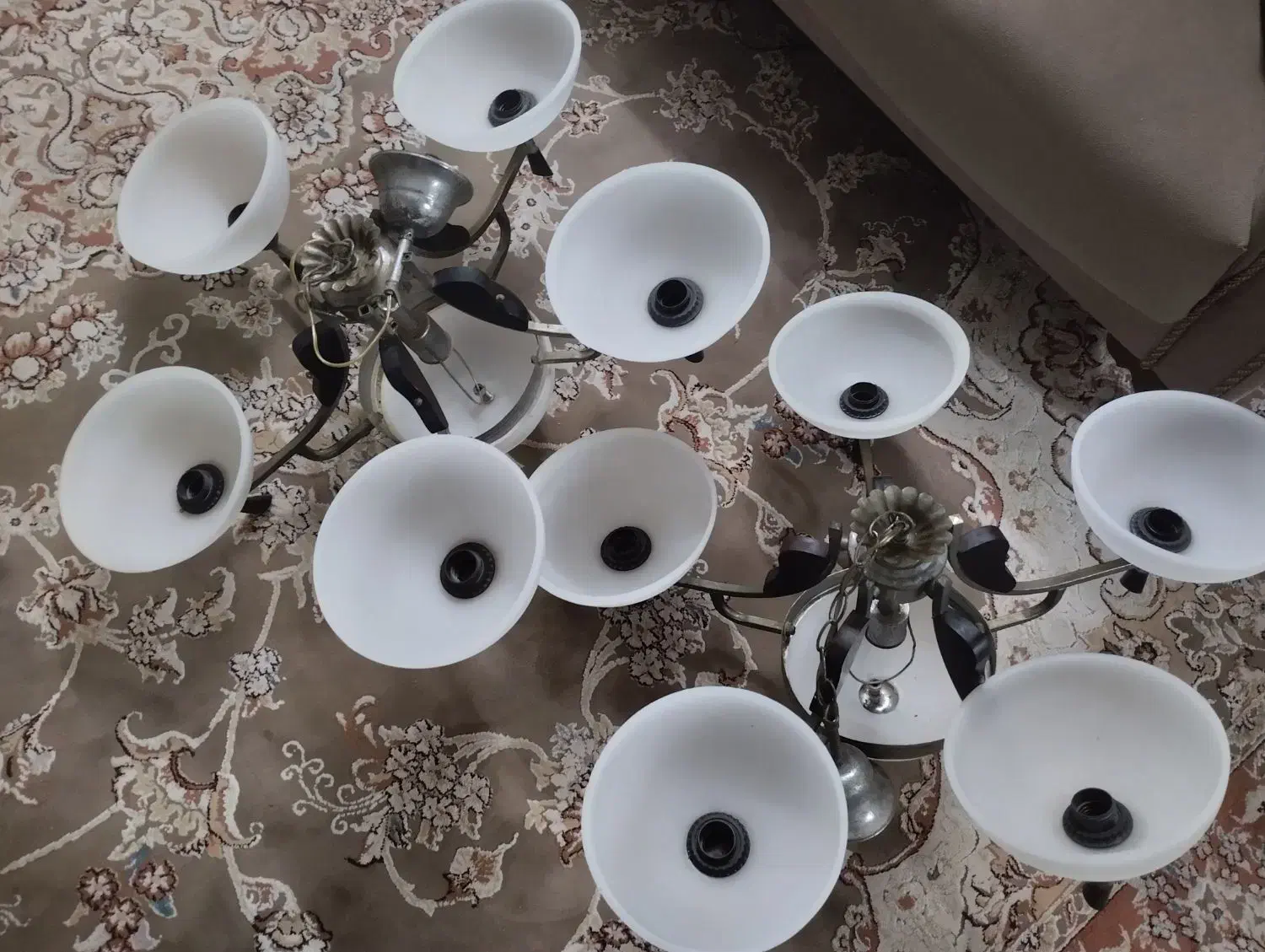 دو عدد لوستر 5شاخه سالم|لوستر و چراغ آویز|قائم‌شهر, |دیوار