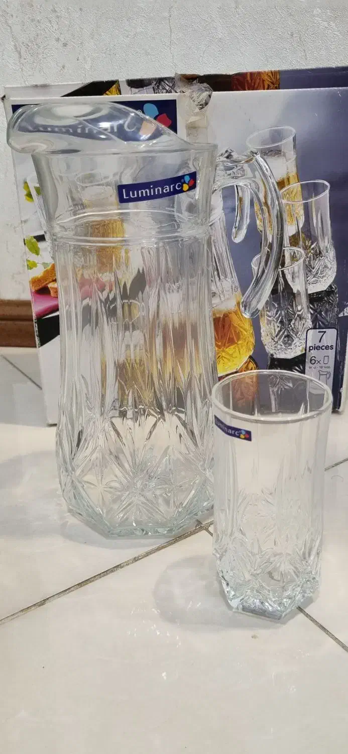 پارچ و لیوان لومینارک|ظروف سرو و پذیرایی|تهران, تهرانسر شمالی|دیوار