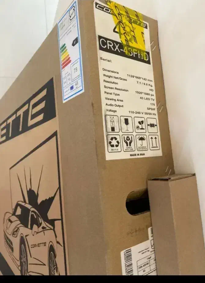 تلوزیون ۴۳ اینچ برند کوروت|تلویزیون و پروژکتور|تهران, شهید اسدی|دیوار