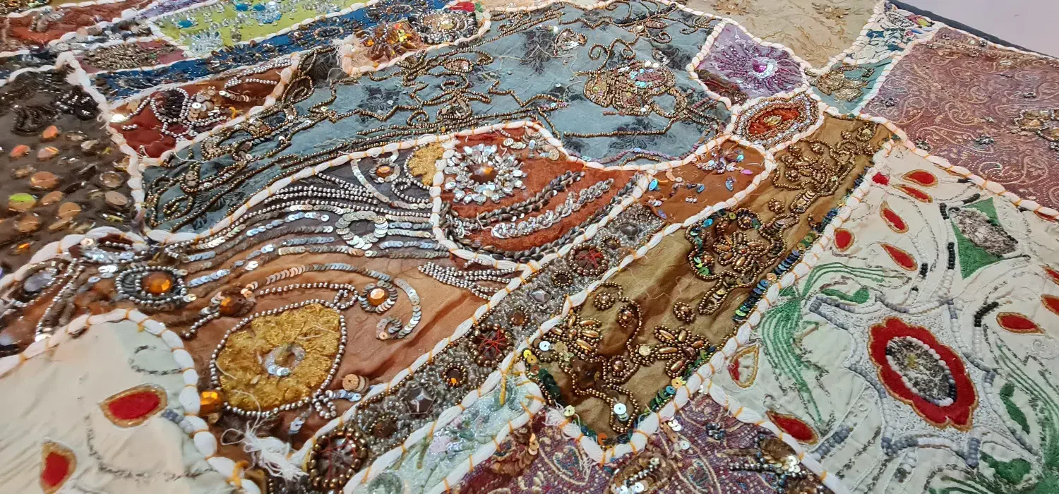 رومیزی میز نهارخوری ،  چهل تکه کهنه دوزی|پرده، رانر، رومیزی|تهران, جنت‌آباد مرکزی|دیوار