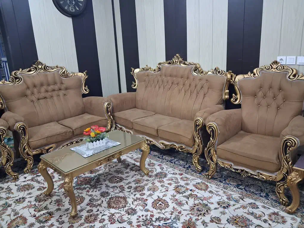 مبل سلطنتی ۷ نفره سالم|مبلمان خانگی و میز عسلی|ایذه, |دیوار