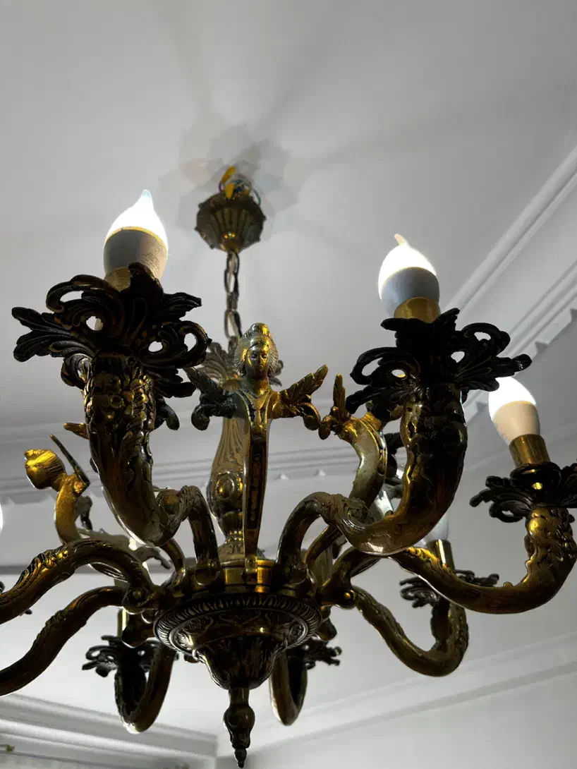 لوستر برنجی اصل|لوستر و چراغ آویز|رشت, توشیبا|دیوار