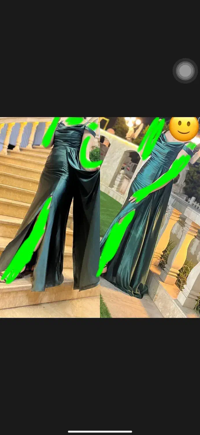 فروش لباس مجلسی ساتن ترک|لباس|رشت, باهنر|دیوار