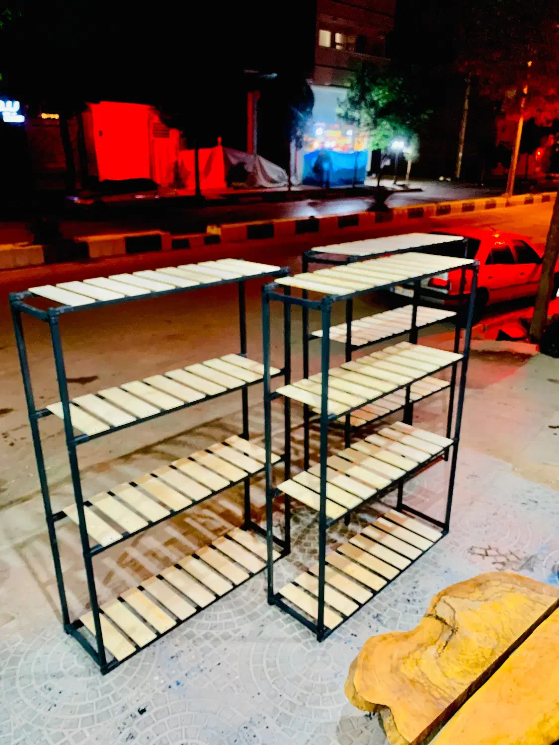 استند چوب و فلز|کتابخانه، شلف، قفسههای دیواری|کرمان, |دیوار