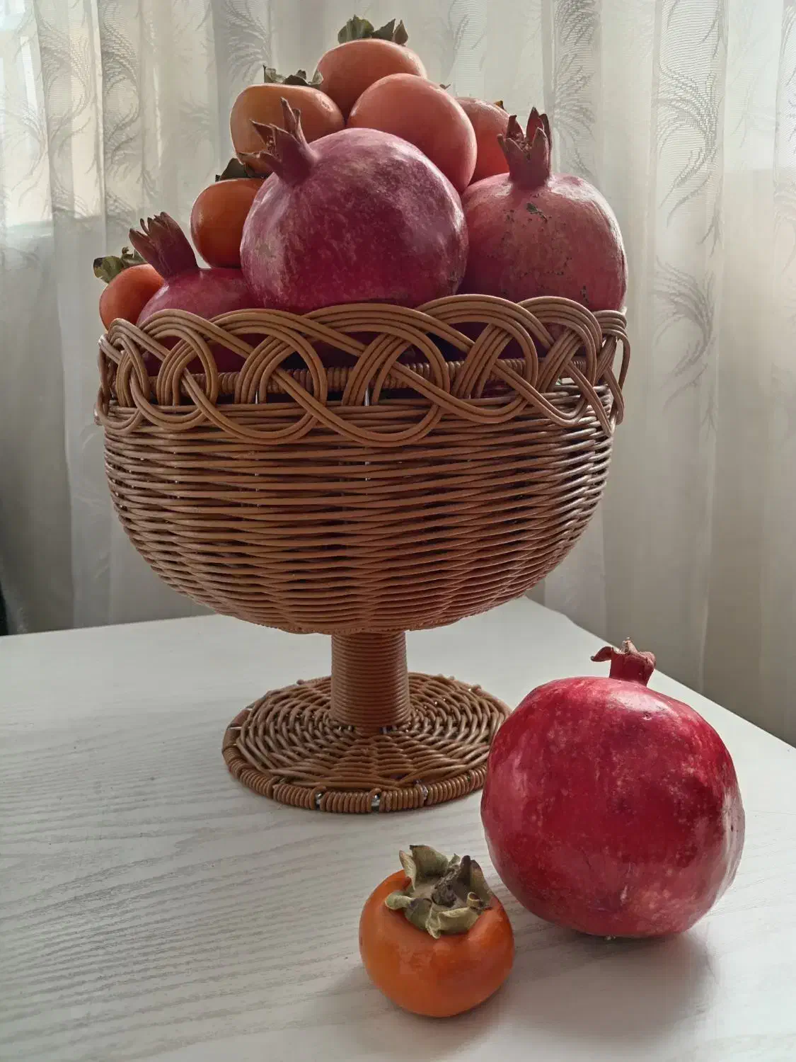 سبد بافی با نخ ارغوان|صنایع دستی و سایر لوازم تزئینی|دلیجان, |دیوار