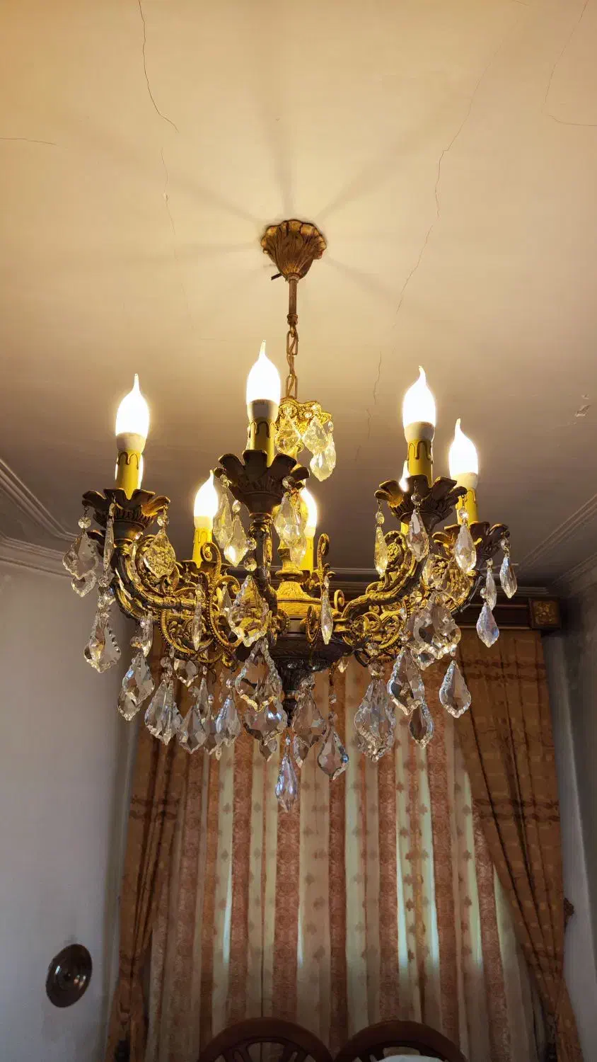 لوستر برنز ۶،۸ ،۴ شاخه|لوستر و چراغ آویز|مراغه, |دیوار