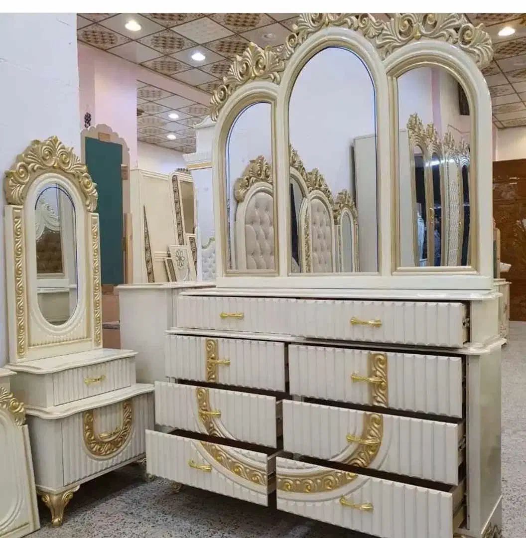 ست سرویس خواب دونفره چوبی|تخت و سرویس خواب|سیرجان, |دیوار