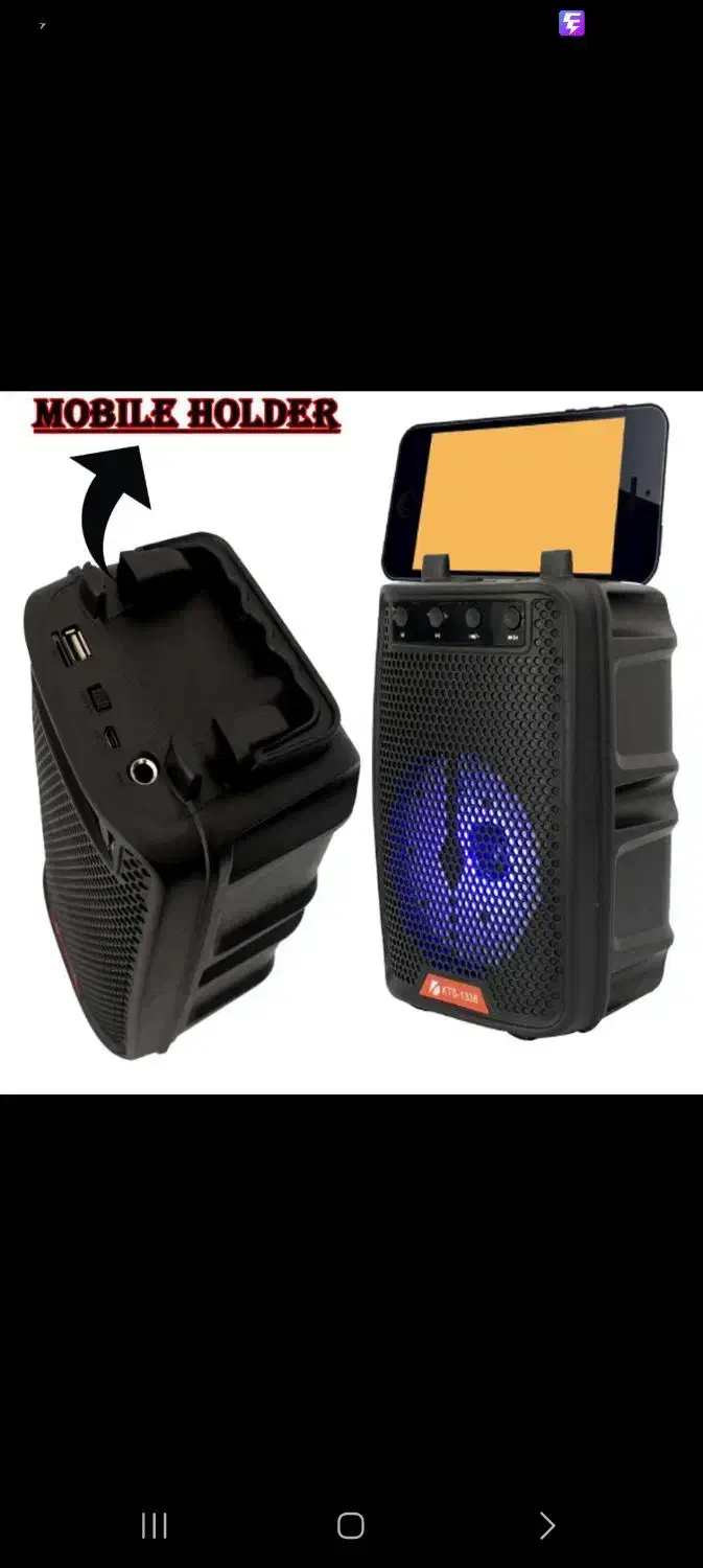 اسپیکر بلوتوثی KTS 1338|پخش‌کننده همراه|ارومیه, |دیوار