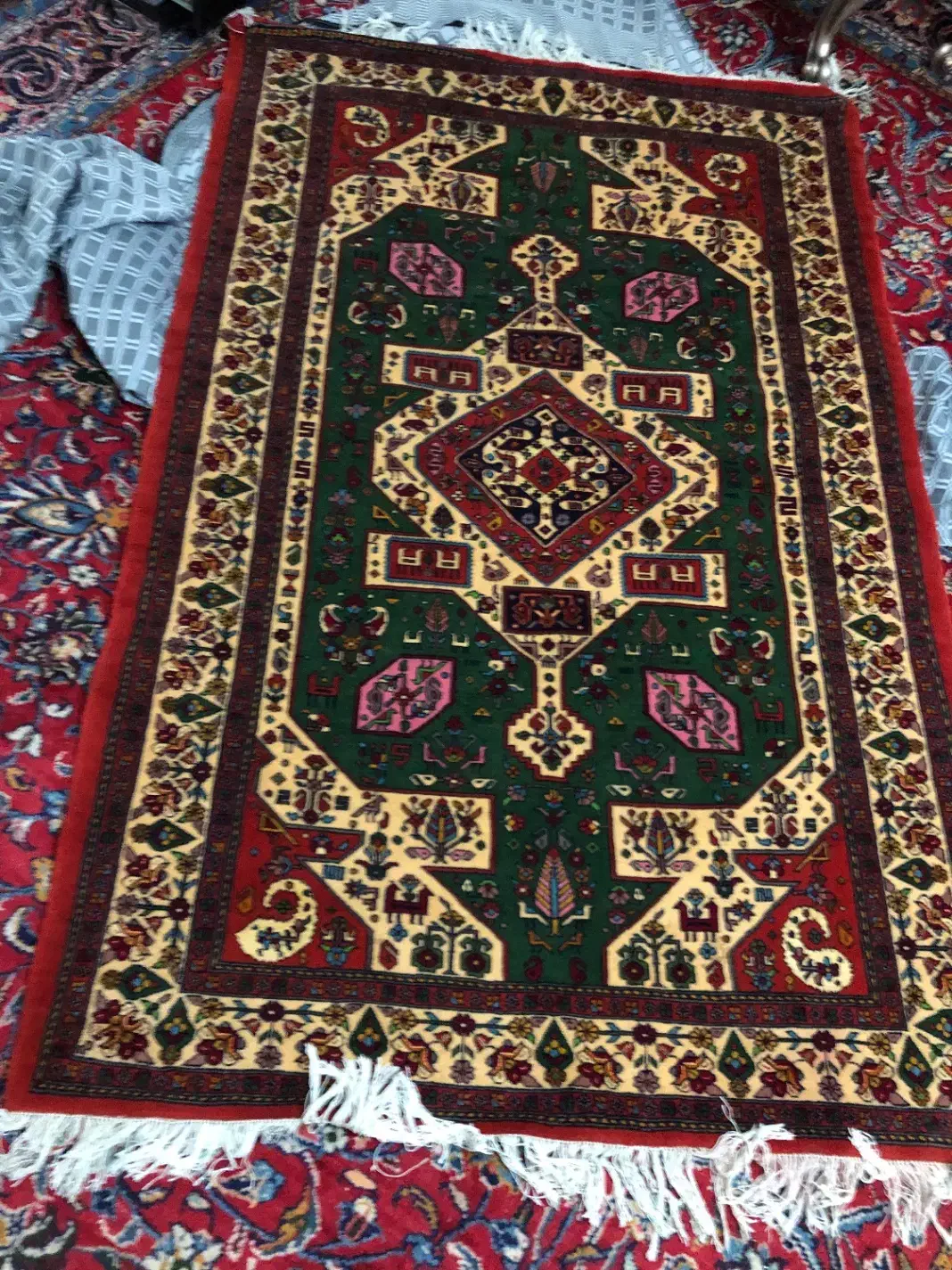 قالیچه ابریشم کار|فرش|همدان, |دیوار