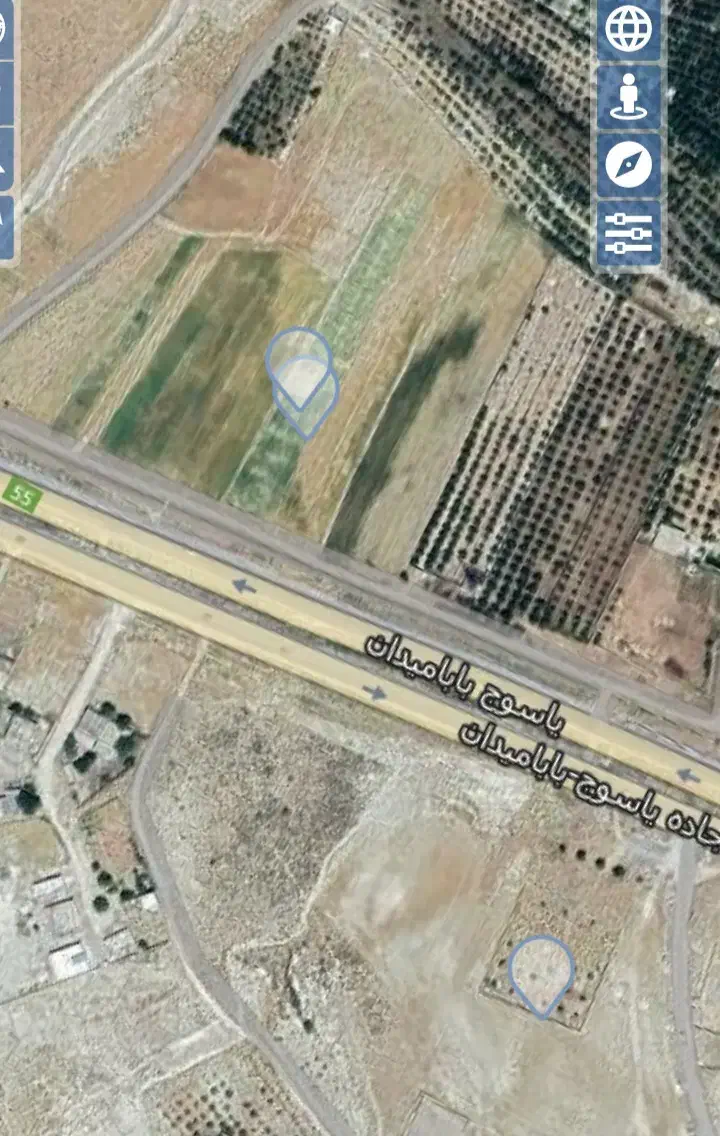 زمین دشتروم لب  جاده اصلی بابا میدان تنگاری|فروش زمین و ملک کلنگی|یاسوج, |دیوار