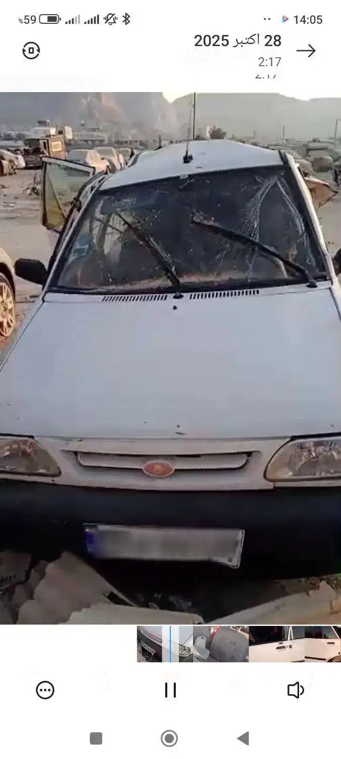 پراید ۸۹ تصادفی|خودرو سواری و وانت|داراب, |دیوار