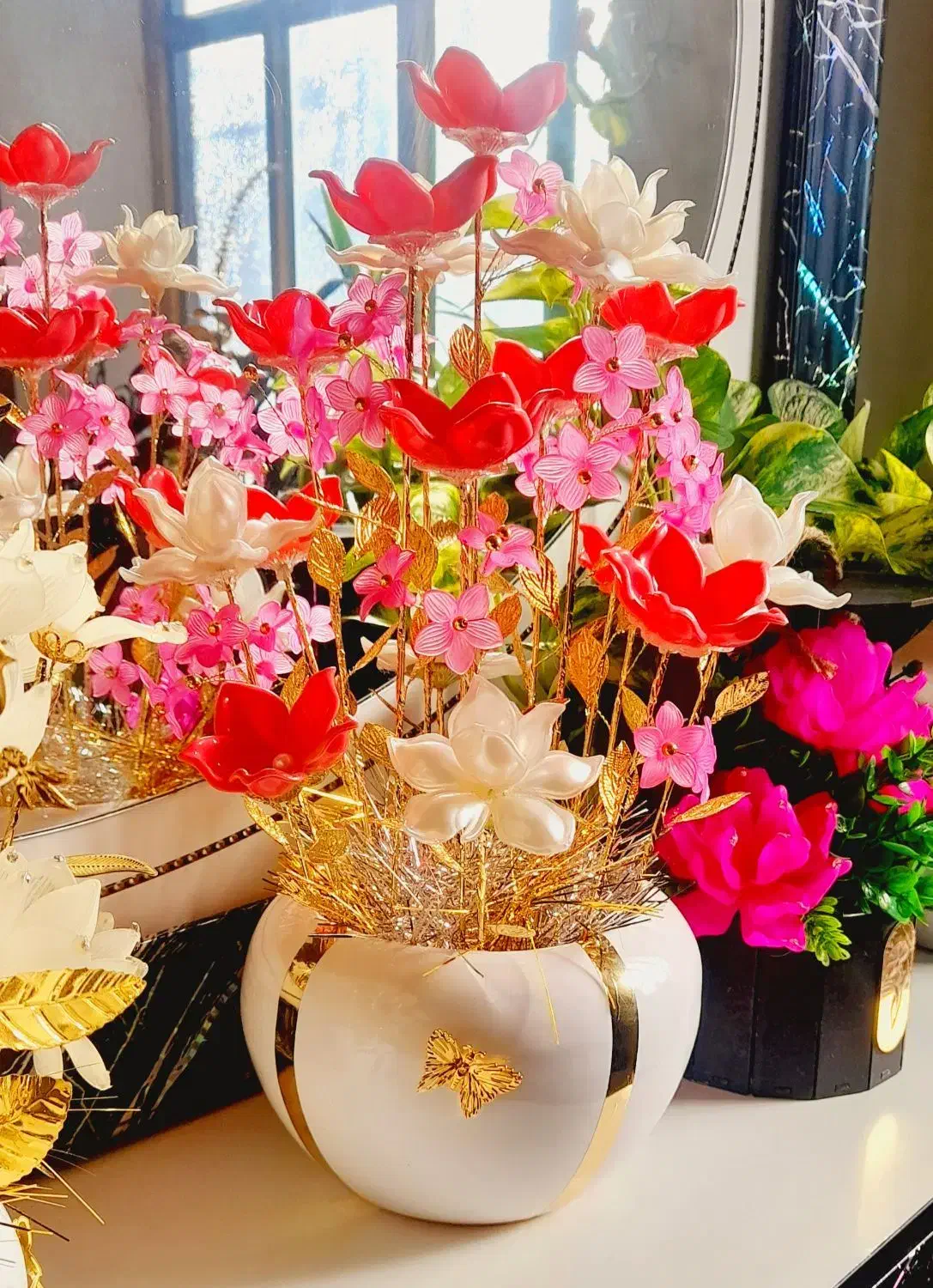 گل کریستال|گل مصنوعی|یاسوج, |دیوار