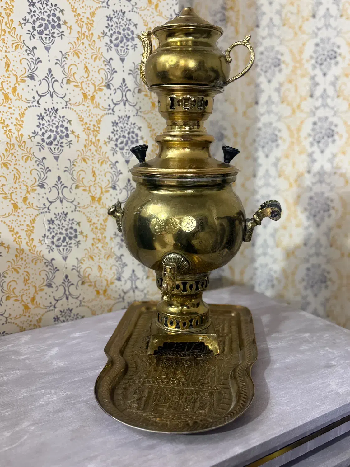 سماور زغالی عتیقه|کلکسیون اشیاء عتیقه|مشهد, چهنو|دیوار