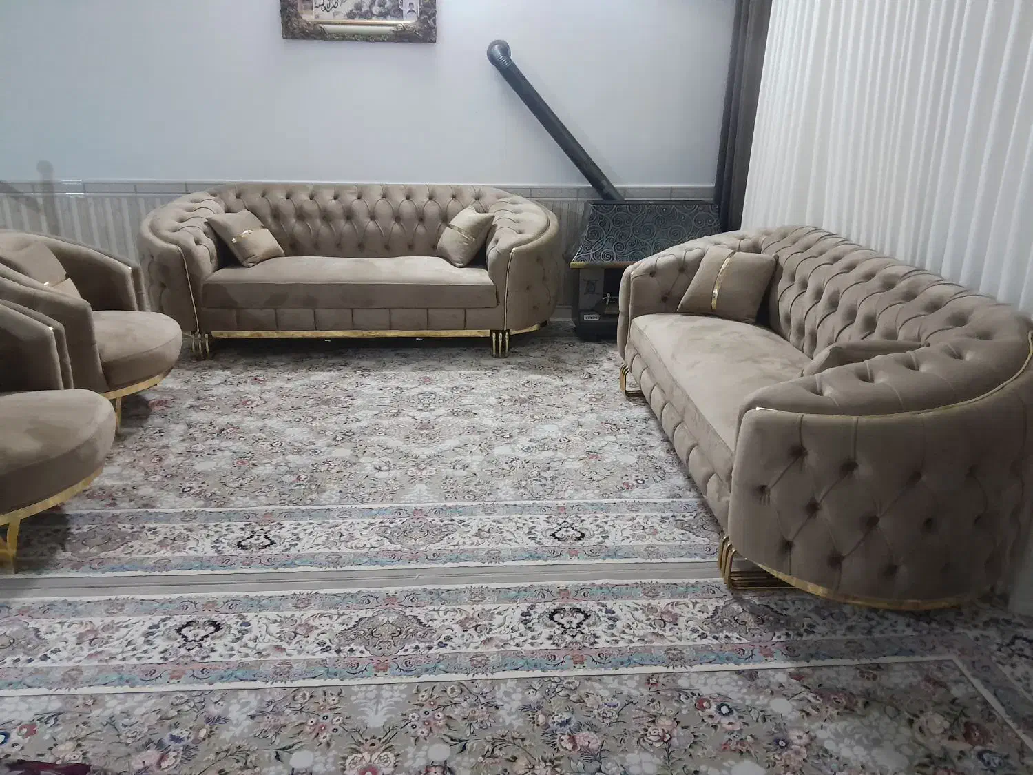 مبل چستر ۸ نفره ابر ۳۵ کیلو|مبلمان خانگی و میز عسلی|قوچان, |دیوار