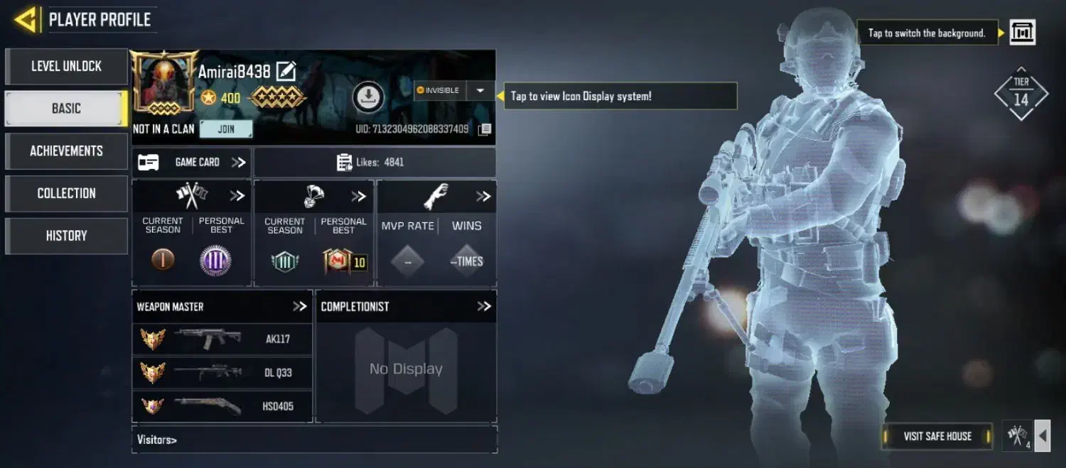 اکانت گاد خیلی سفید بلوریه اسکین گوست متیک|کنسول، بازی ویدئویی و آنلاین|کیش, |دیوار