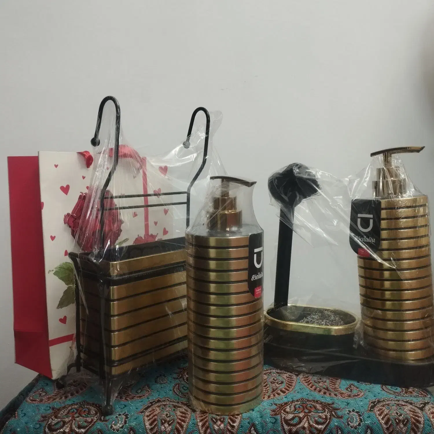 جاقاشقی آویز 4 گوش دوقلو تایلندی بازن و جامایع|آب‌چکان و نظم‌دهنده ظروف|تبریز, |دیوار