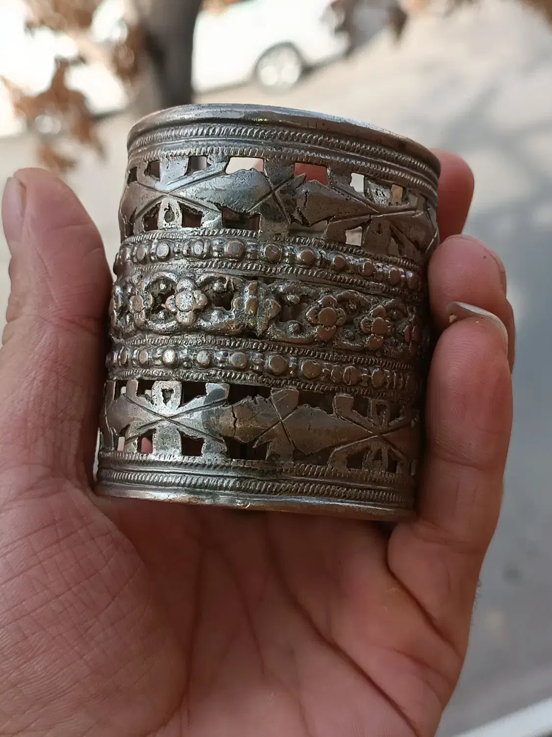 دستبند زنانه عتیقه قاجاری با سنگای فابریک|کلکسیون اشیاء عتیقه|مشهد, شهید قربانی|دیوار