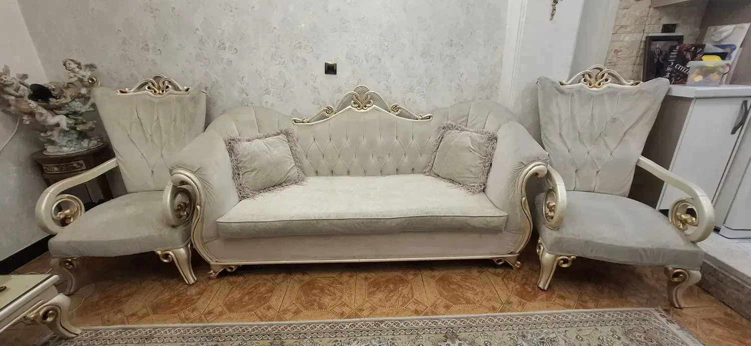 مبل کلاسیک هفت نفره چوب راش|مبلمان خانگی و میز عسلی|تهران, حافظیه|دیوار