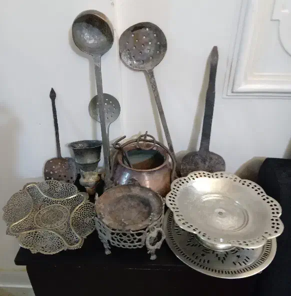 لوازم عتیقه قدیمی ، مسی ،منبت شبکه، ورشو ،منقل تک|کلکسیون اشیاء عتیقه|تهران, بهار|دیوار