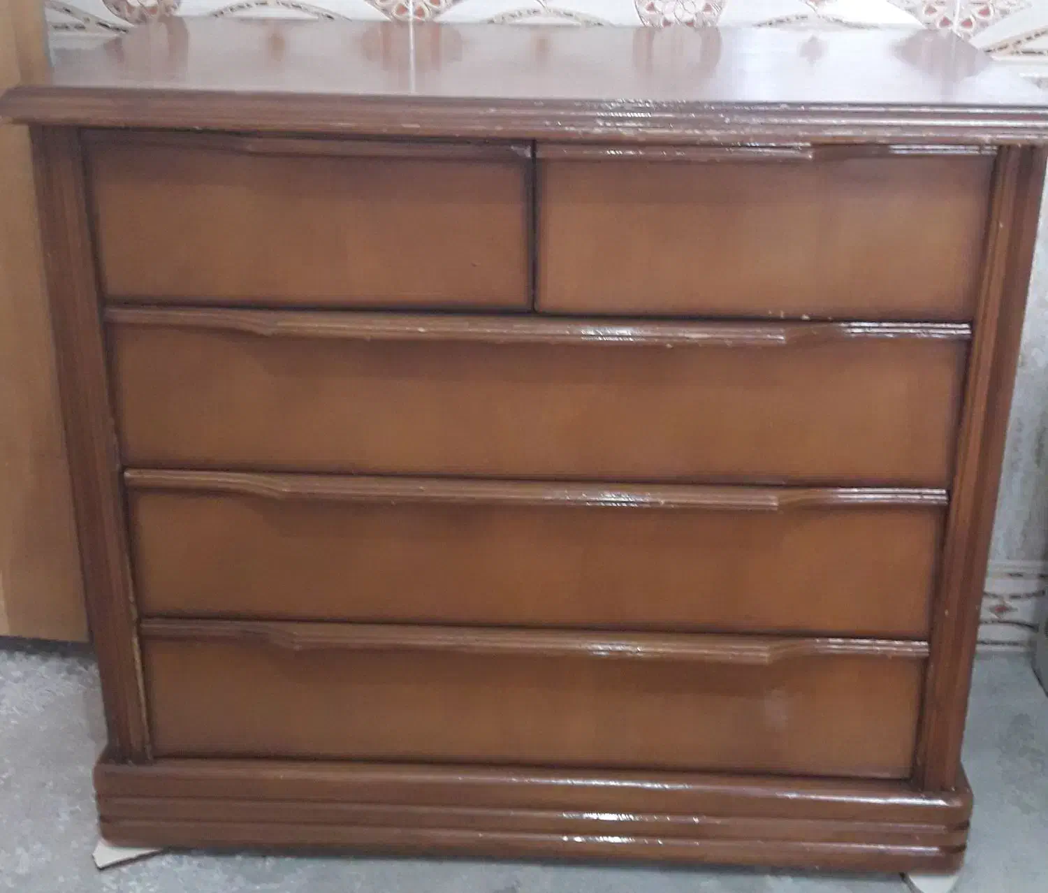 دراورچوبی۵کشو|جاکفشی، کمد، دراور|آق قلا, |دیوار