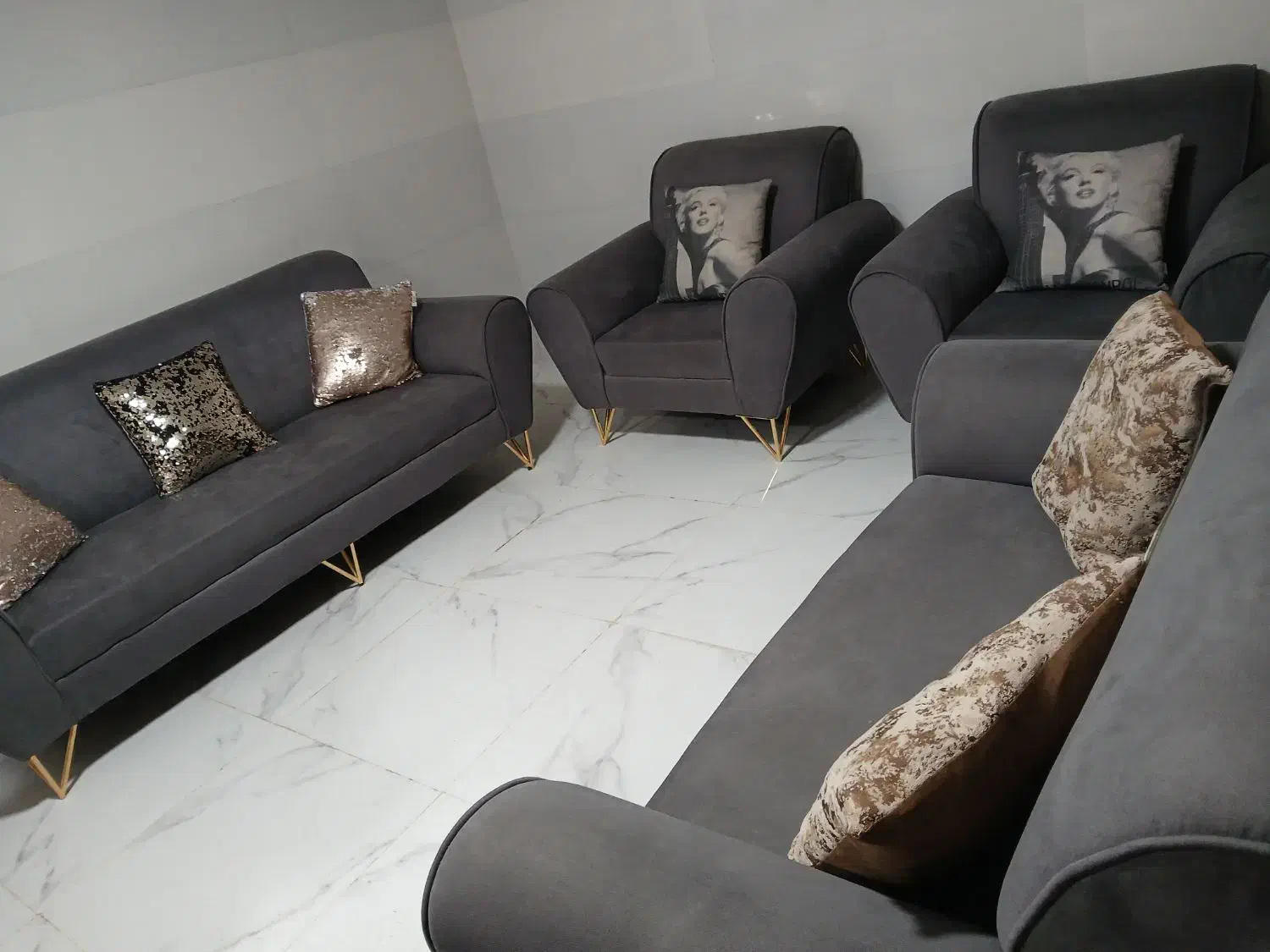 مبل ۷ نفره چستر|مبلمان خانگی و میز عسلی|کوهدشت, |دیوار