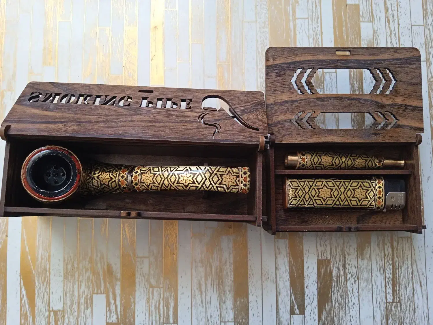 پیپ وجاسیگار و فندک ست خاتم|زیورآلات و اکسسوری|اصفهان, درب سیبه علیا|دیوار