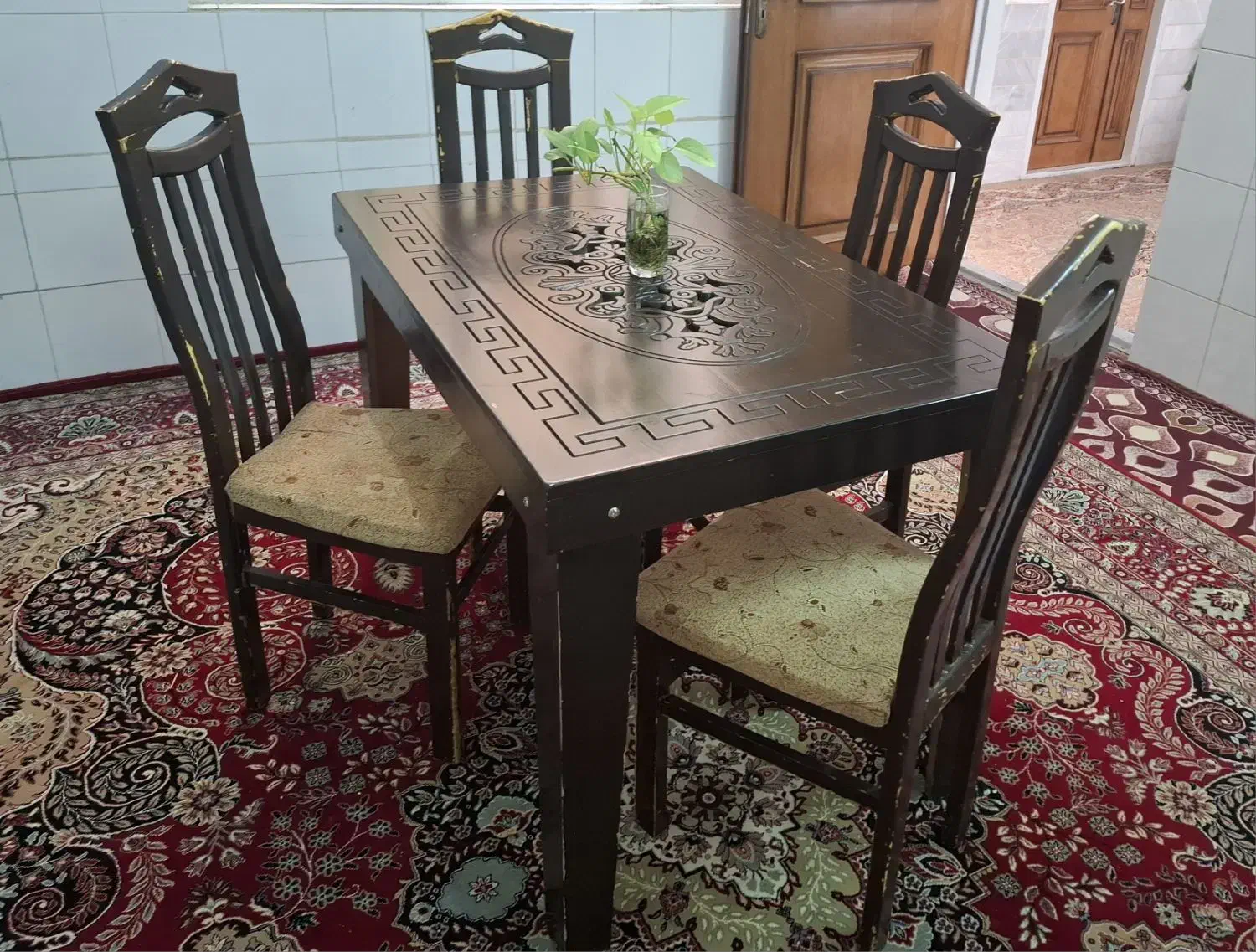 میز ناهار خوری|میز و صندلی غذاخوری|میبد, |دیوار