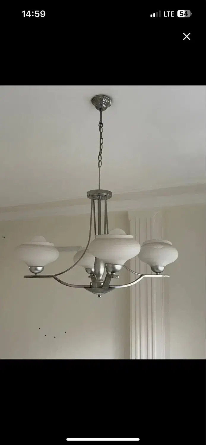 لوستر 4 شاخه|لوستر و چراغ آویز|گرگان, |دیوار